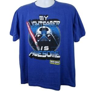 Angry Birds Star Wars Graphic TShirt Size XL My Lightsaber is Awesome